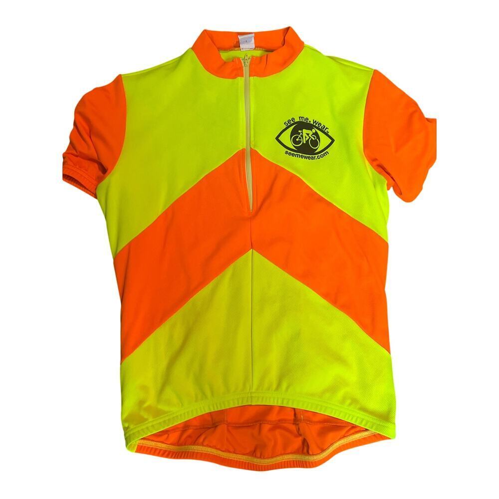 Seemewear Neon Short Sleeve Cycling Shirt.  Size Medium